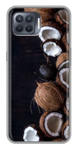 Чехол с печатью "Кокосы на черном" для OPPO Reno 4 Lite