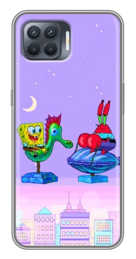 Чехол с принтом "Крабс и Спанч Боб" для OPPO Reno 4 Lite