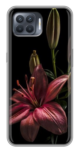 Чехол с картинкой "Красная лилия " для OPPO Reno 4 Lite