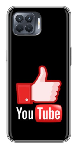 Силиконовый чехол с изображением "Лайк YouTube" для OPPO Reno 4 Lite