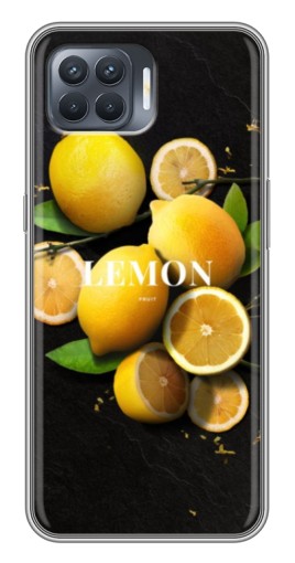 Чехол с картинкой "Лимон на черном" для OPPO Reno 4 Lite
