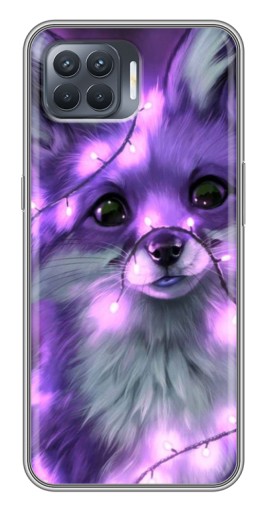Чехол с печатью "Лисенок фиолетовый" для OPPO Reno 4 Lite