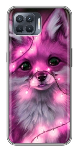 Чехол с печатью "Лисичка розовая" для OPPO Reno 4 Lite
