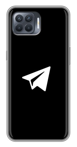 Чехол с принтом "Лого Телеграм" для OPPO Reno 4 Lite