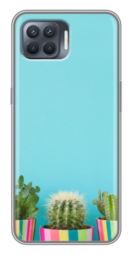 Чехол с картинкой "Маленькие кактусы" для OPPO Reno 4 Lite