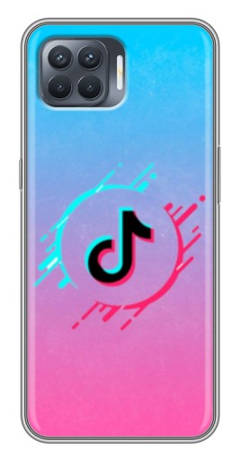 Силиконовый чехол с изображением "Нота ТикТок" для OPPO Reno 4 Lite