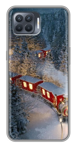 Чехол с печатью "Новогодний поезд" для OPPO Reno 4 Lite