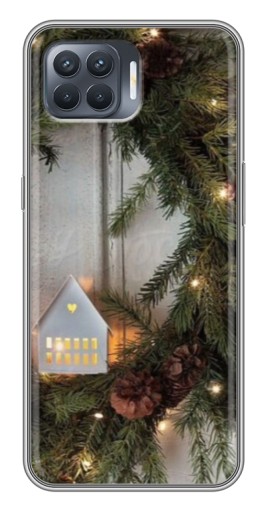 Чехол с печатью "Новогодний венок" для OPPO Reno 4 Lite