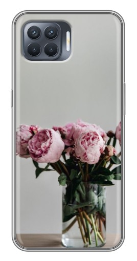 Чехол с печатью "Пионы в вазе" для OPPO Reno 4 Lite