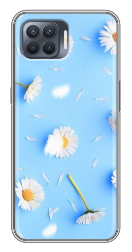 Чехол с печатью "Ромашковый фон" для OPPO Reno 4 Lite
