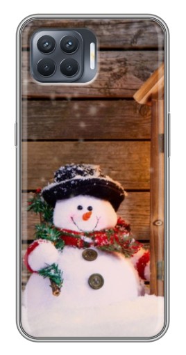 Чехол с печатью "Рождественский снеговик" для OPPO Reno 4 Lite