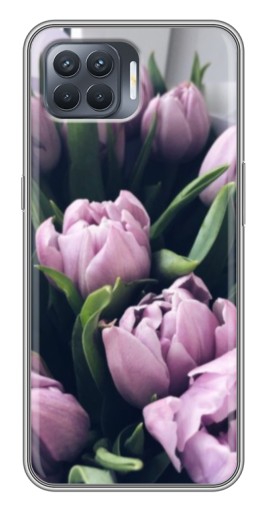 Силиконовый чехол с изображением "Сиреневые тюльпаны" для OPPO Reno 4 Lite