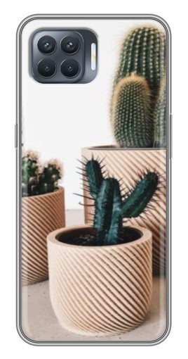 Чехол с печатью "стильные кактусы" для OPPO Reno 4 Lite