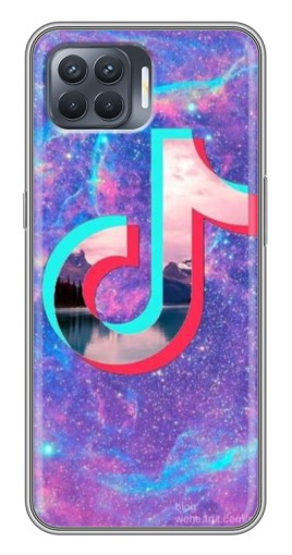 Силиконовый чехол с изображением "ТикТок мраморный" для OPPO Reno 4 Lite