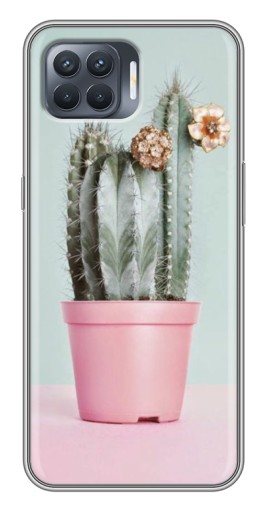Чехол с печатью "Цветущий кактус" для OPPO Reno 4 Lite