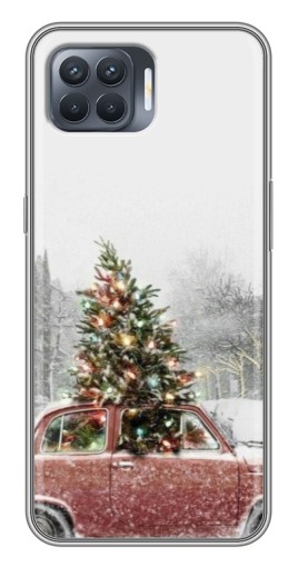 Силиконовый чехол с изображением "Елка в машине" для OPPO Reno 4 Lite