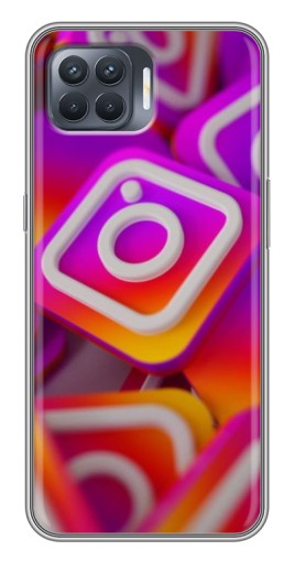 Чехол с принтом "Значки Инстаграм" для OPPO Reno 4 Lite