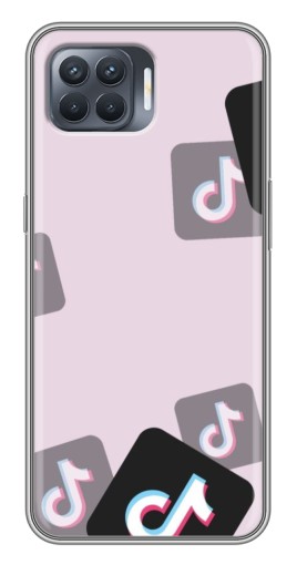 Чехол с картинкой "Значки ТикоТока" для OPPO Reno 4 Lite