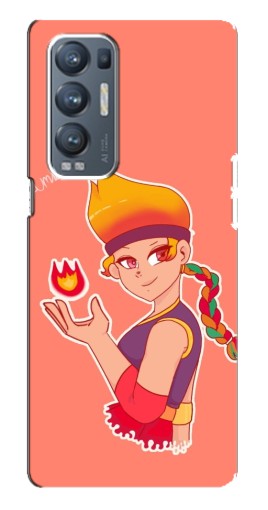 Чехол с печатью "Amber с огоньком" для Oppo Reno5 Pro Plus 5G