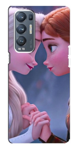 Силиконовый чехол с изображением "Анна и Ельза" для Oppo Reno5 Pro Plus 5G