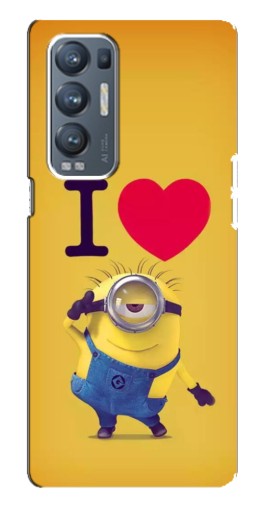 Чехол с печатью "I Love Minion" для Oppo Reno5 Pro Plus 5G