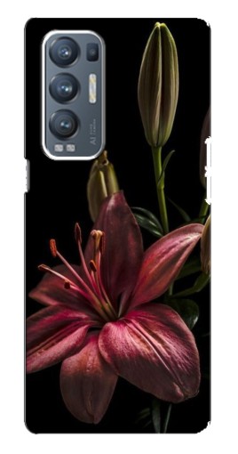Силиконовый чехол с изображением "Красная лилия " для Oppo Reno5 Pro Plus 5G