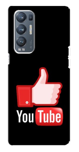Силиконовый чехол с изображением "Лайк YouTube" для Oppo Reno5 Pro Plus 5G