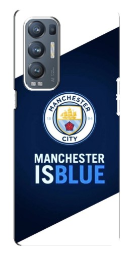Силиконовый чехол с изображением "Manchester is Blue" для Oppo Reno5 Pro Plus 5G