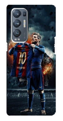 Чехол с картинкой "Месси с футболкой" для Oppo Reno5 Pro Plus 5G