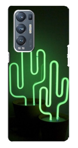 Чехол с принтом "Неоновый кактус" для Oppo Reno5 Pro Plus 5G