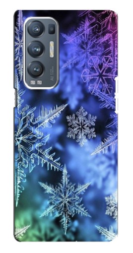 Чехол с картинкой "Разноцветные снежинки" для Oppo Reno5 Pro Plus 5G