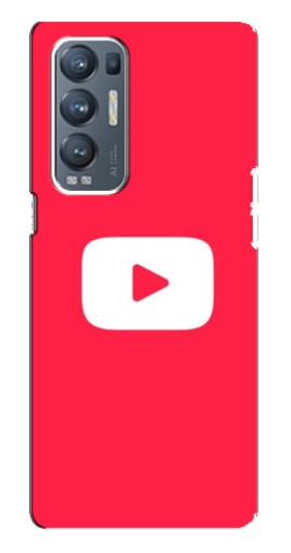 Чехол с печатью "YouTube Кнопка" для Oppo Reno5 Pro Plus 5G