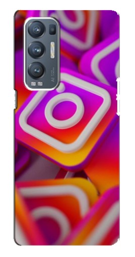 Силиконовый чехол с изображением "Значки Инстаграм" для Oppo Reno5 Pro Plus 5G