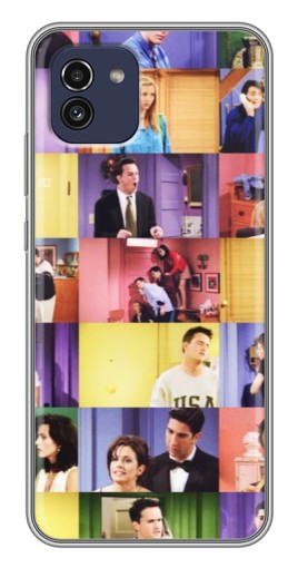 Силиконовый чехол с изображением "Актеры Друзья" для Samsung Galaxy A03 (A035)