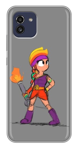 Чехол с картинкой "Amber с факелом" для Samsung Galaxy A03 (A035)