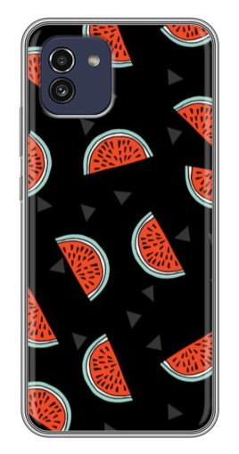 Чехол с печатью "Арбузы на черном" для Samsung Galaxy A03 (A035)