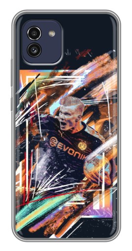 Силиконовый чехол с изображением "АРТ Haaland" для Samsung Galaxy A03 (A035)