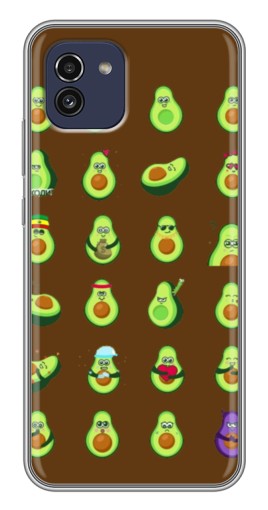 Чехол с принтом "Авокадики" для Samsung Galaxy A03 (A035)