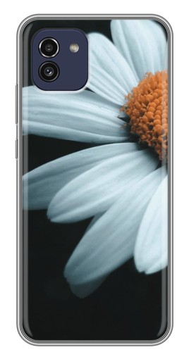 Силиконовый чехол с изображением "Белая ромашка" для Samsung Galaxy A03 (A035)