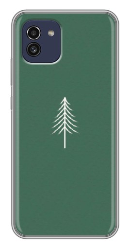 Чехол с картинкой "Белая елка" для Samsung Galaxy A03 (A035)
