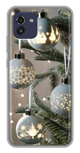 Чехол с принтом "Белые шары " для Samsung Galaxy A03 (A035)