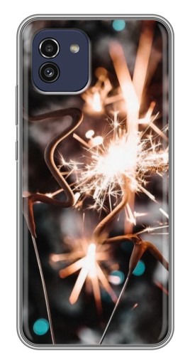 Силиконовый чехол с изображением "Бенгальские огни" для Samsung Galaxy A03 (A035)