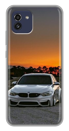 Силиконовый чехол с изображением "BMW белая" для Samsung Galaxy A03 (A035)