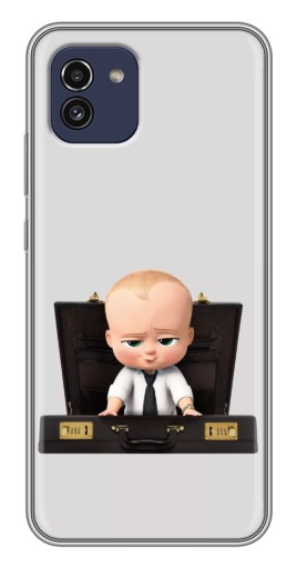 Силиконовый чехол с изображением "Босс с чемоданом" для Samsung Galaxy A03 (A035)