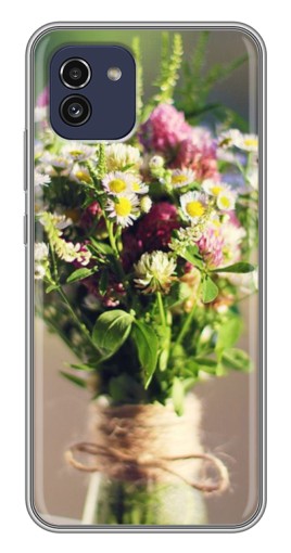 Чехол с печатью "Букет полевых цветов" для Samsung Galaxy A03 (A035)