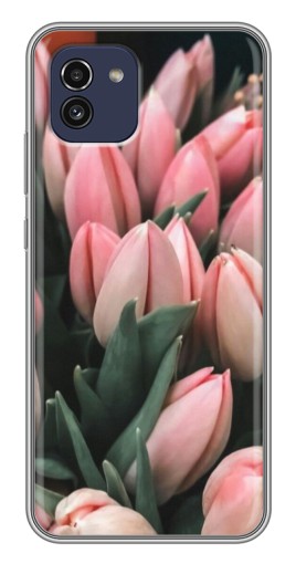 Силиконовый чехол с изображением "Букет тюльпанов" для Samsung Galaxy A03 (A035)