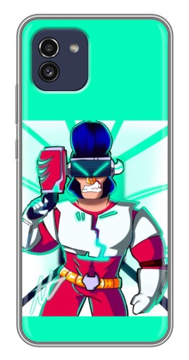 Чехол с картинкой "Булл в очках" для Samsung Galaxy A03 (A035)