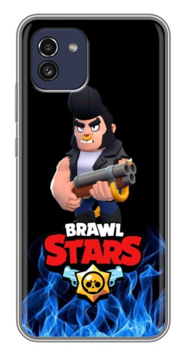 Чехол с картинкой "Булл в огне" для Samsung Galaxy A03 (A035)
