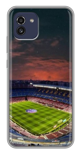 Силиконовый чехол с изображением "Камп Ноу" для Samsung Galaxy A03 (A035)