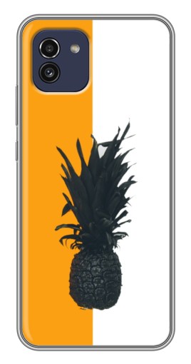 Чехол с картинкой "Черный Ананас" для Samsung Galaxy A03 (A035)